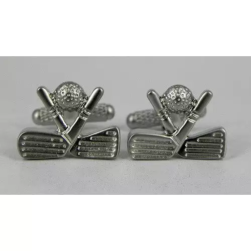 GOLF CLUBS BALL CUFFLINK   F 2523