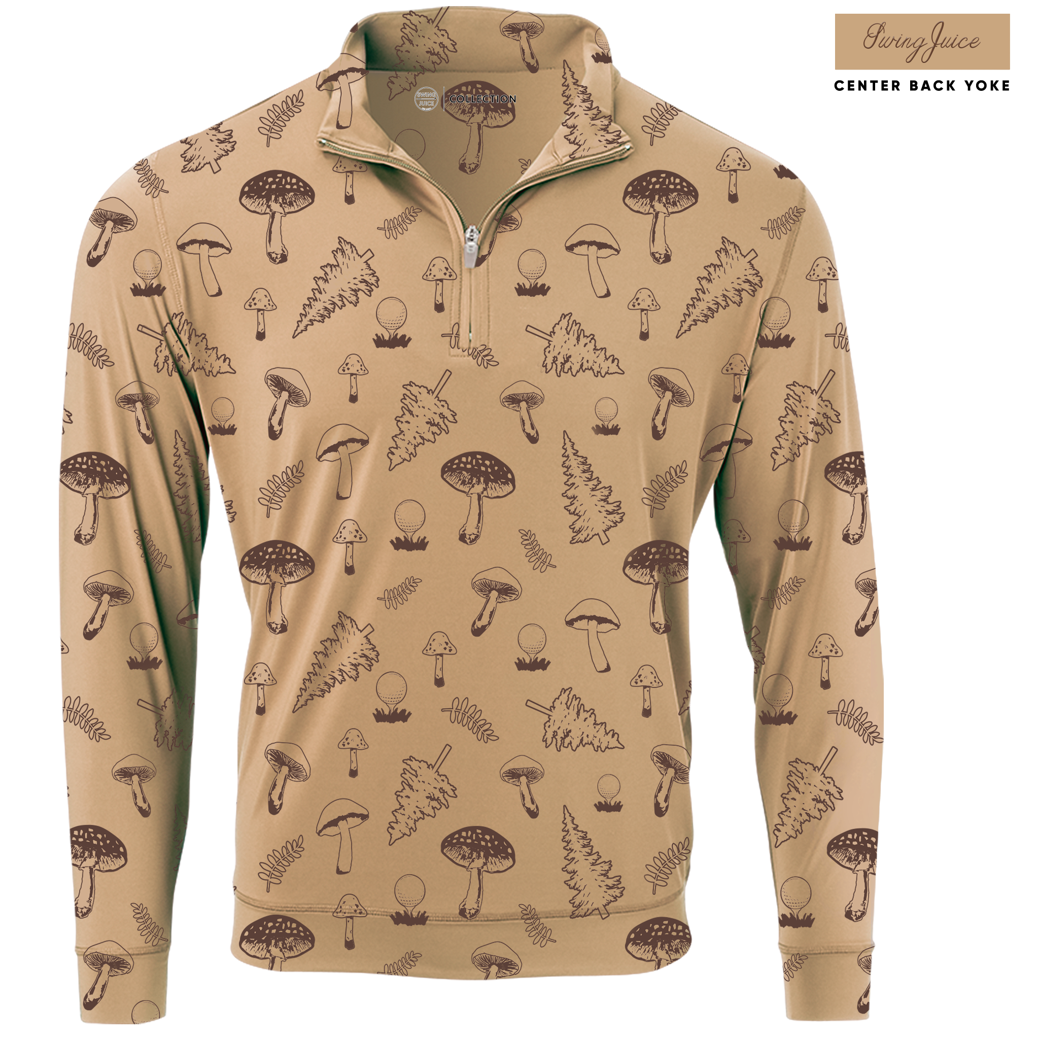 Golf Mushrooms Men's Quarter Zip