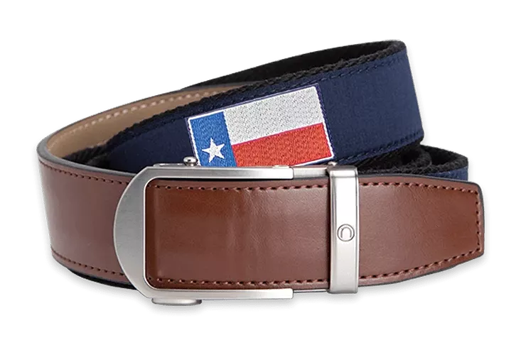 Hampton Texas Flag, 1 3/8 Strap, Golf Ribbon Belt