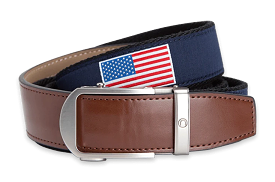 Hampton USA Flag, 1 3/8 Strap, Golf Ribbon Belt