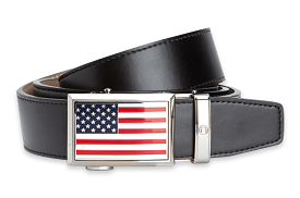 Heritage USA Flag, Black 1 3/8 Strap, Golf Belt