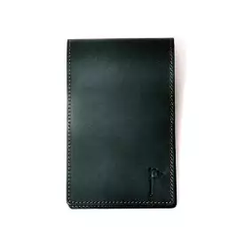 Horween Collection Leather Golf Scorecard Holder/ Yardage Book in Dublin Black