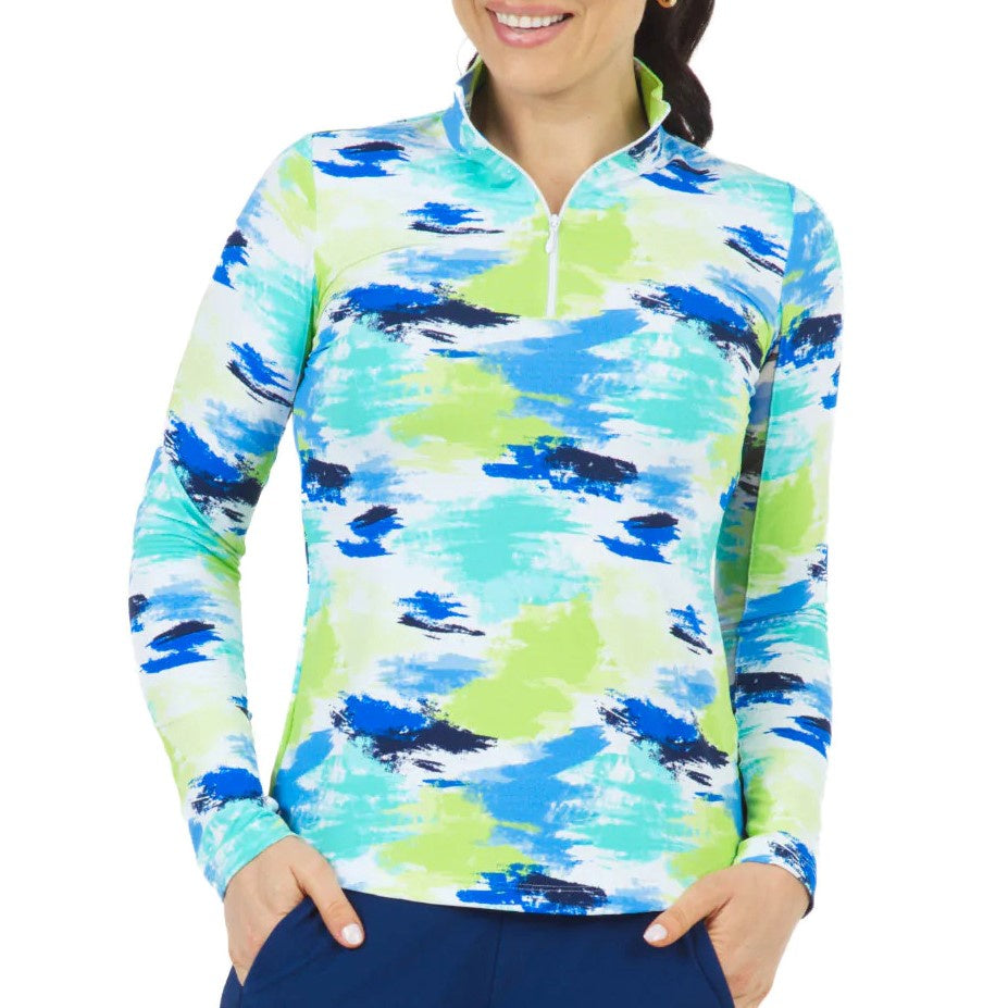 IBKUL Mock Long Sleeve Matilda Jade