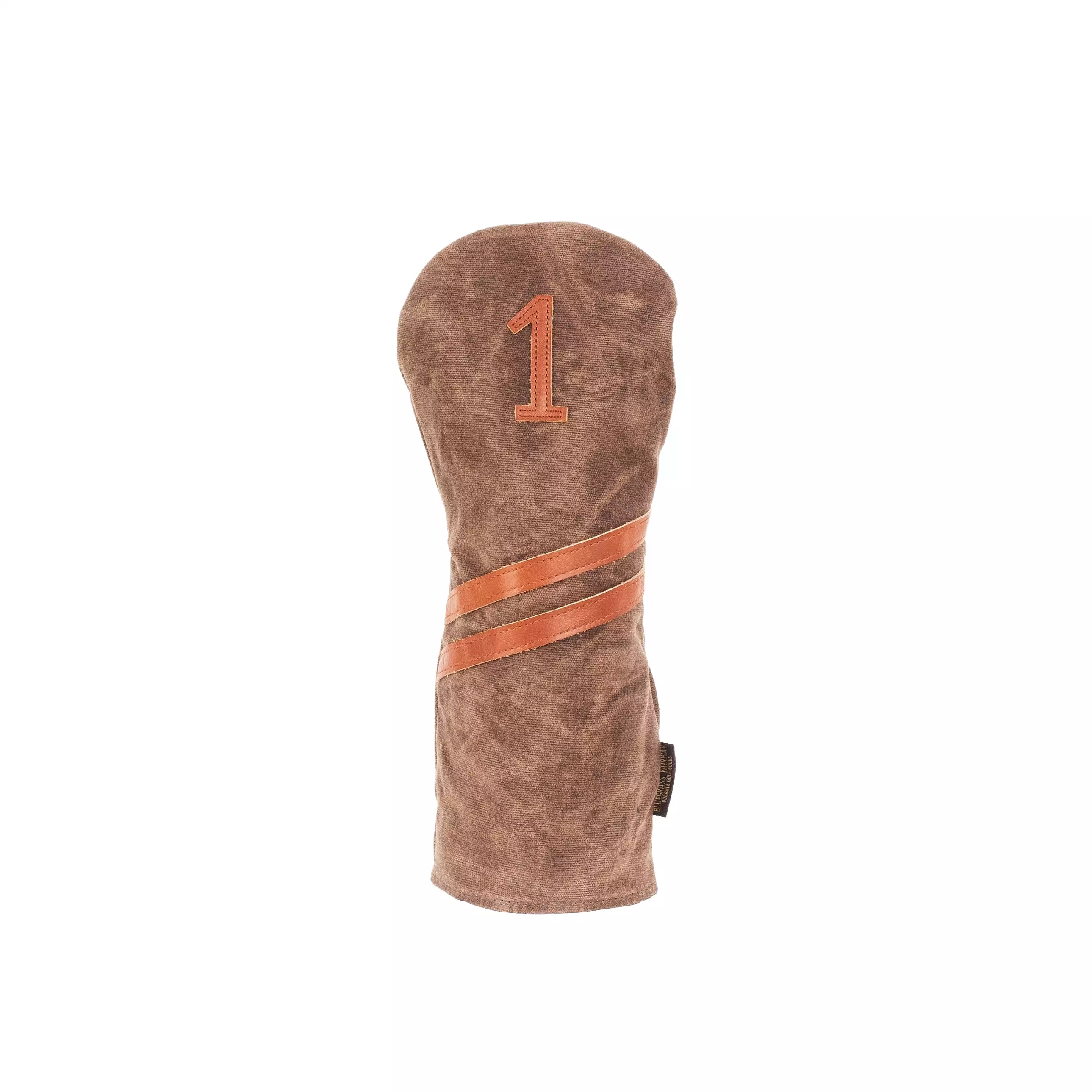 Invitational Edition Waxed Canvas golf headcover in Bourbon Driver