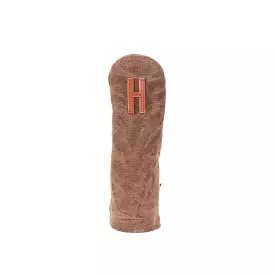 Invitational Edition Waxed Canvas golf Headcover in Bourbon Hybrid