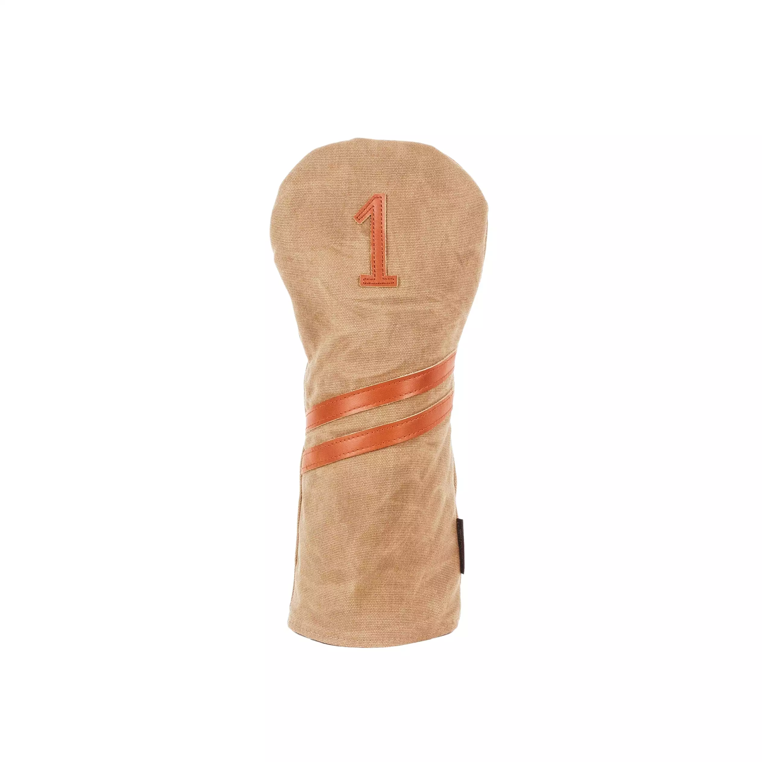 Invitational Edition Waxed Canvas golf Headcover in Tan Driver