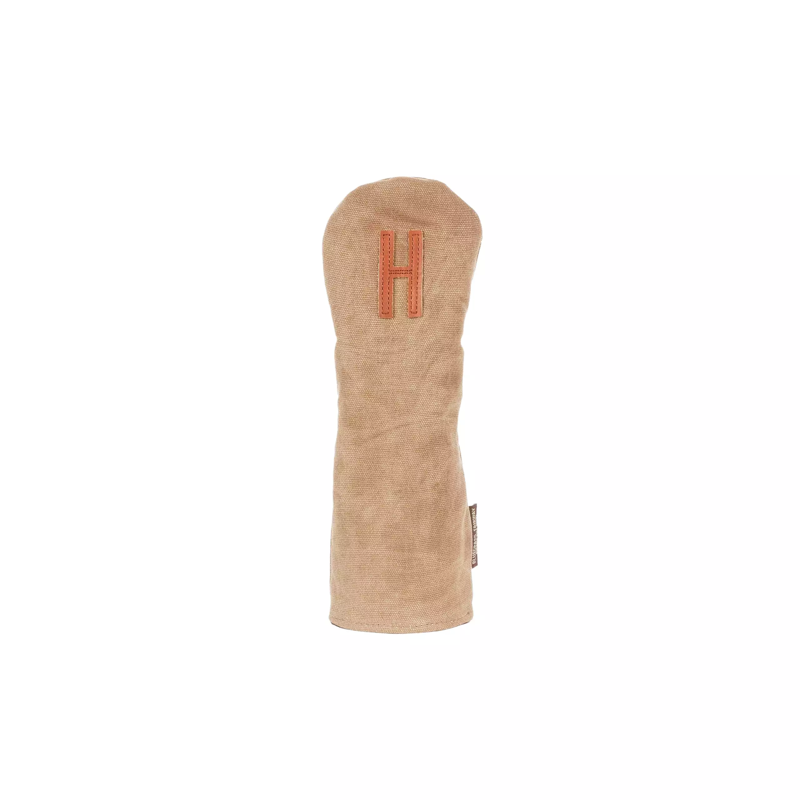 Invitational Edition Waxed Canvas golf Headcover in Tan Hybrid