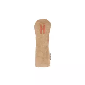 Invitational Edition Waxed Canvas golf Headcover in Tan Hybrid