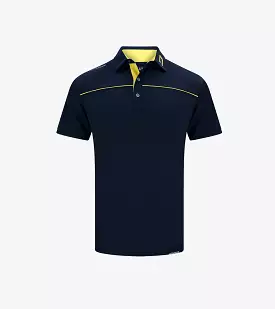 KIDS BLOCK PIQUE POLO NAVY YELLOW