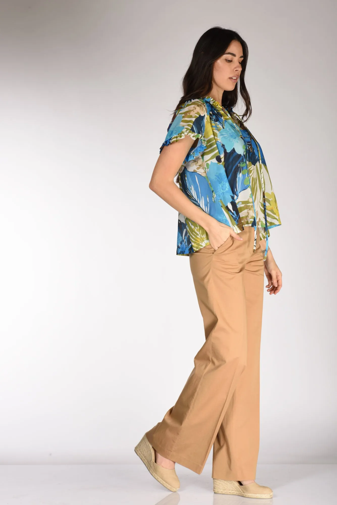 Kiltie Pantalone Andrea Beige Scuro Donna