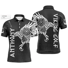 L'art du Tatouage Corbeau Viking, Polo de Golf Personnalisé Homme et Femme, Design Cool Pour Golfeur, Golfeuse, Idée Cadeau Orig