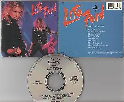 Lita Ford CD,Dancin On the Edge,RARE 1st Press,1984 Mercury,Aldo Nova,Ozzy,Crue