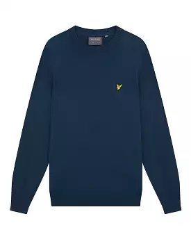 Lyle & Scott Guernsey Golf Crewneck Jumper - Light Navy