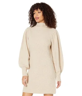 Madewell Mock Neck Puff Sleeve Mini Sweaterdress