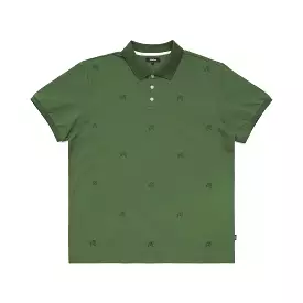 Malbon Golf Scripts Pique Polo - Moss