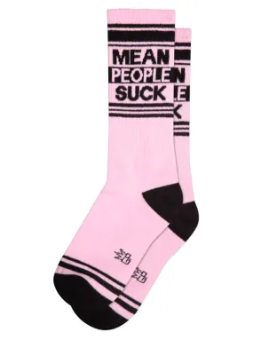 Mean People Suck Ribbed Gym Socks