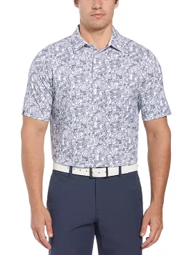 Mens Essential Drink Print Golf Polo