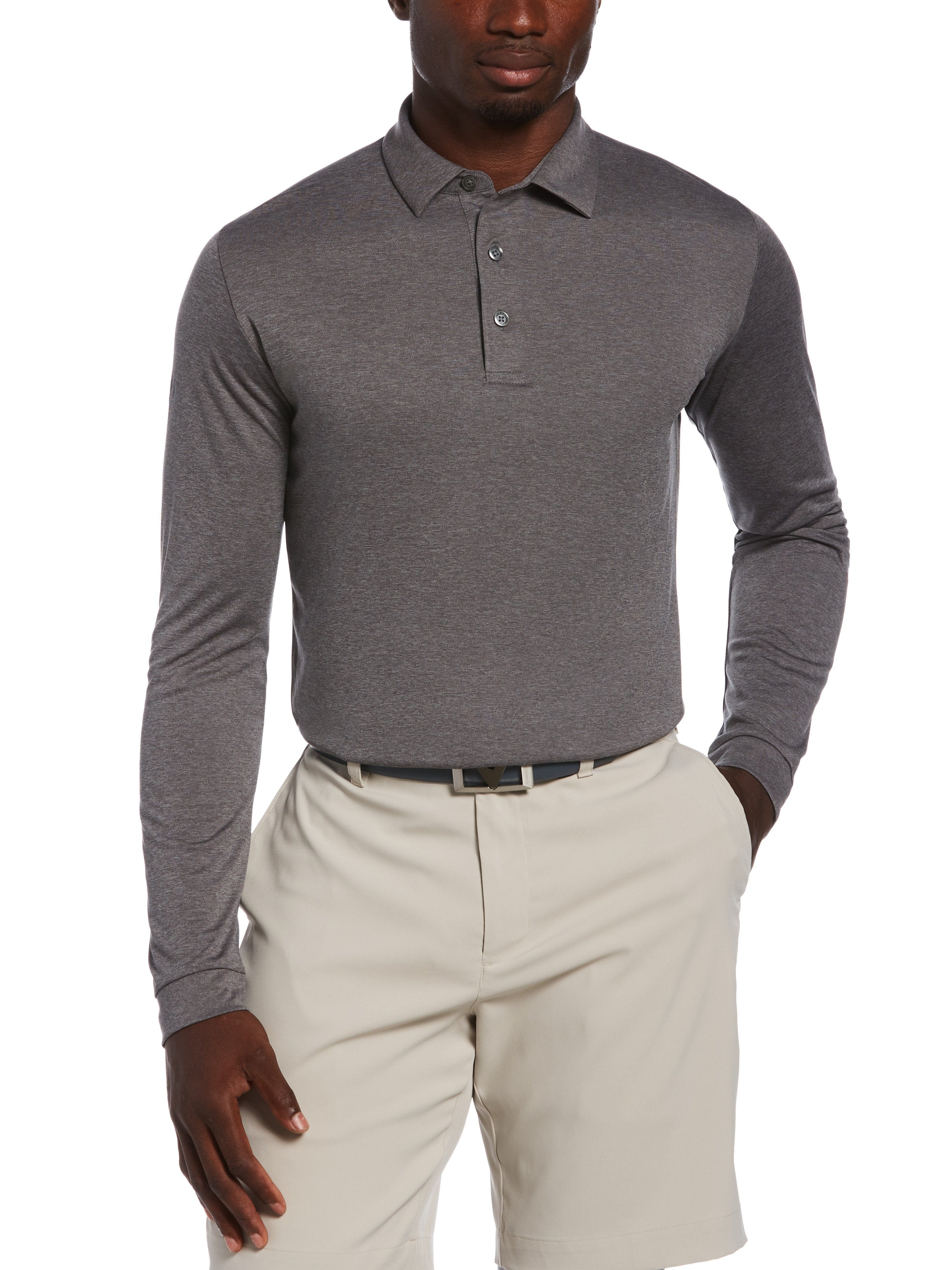 Mens Swing Tech Essential Long Sleeve Polo