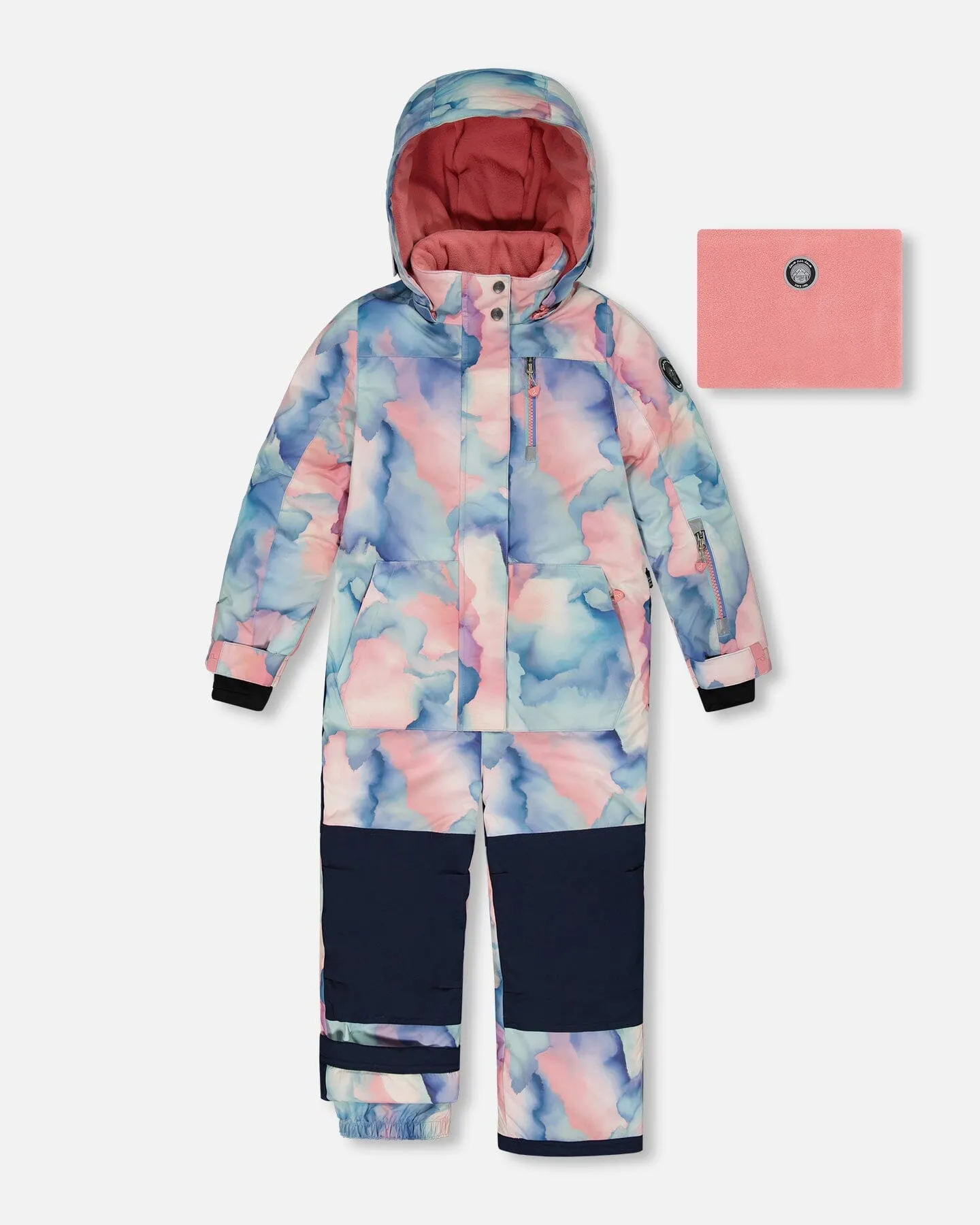 One Piece Snowsuit Printed Pastel Watercolor