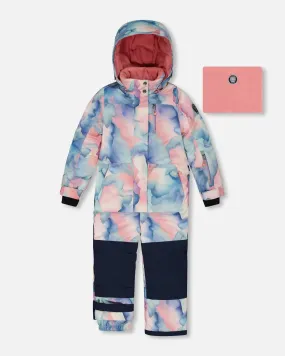 One Piece Snowsuit Printed Pastel Watercolor