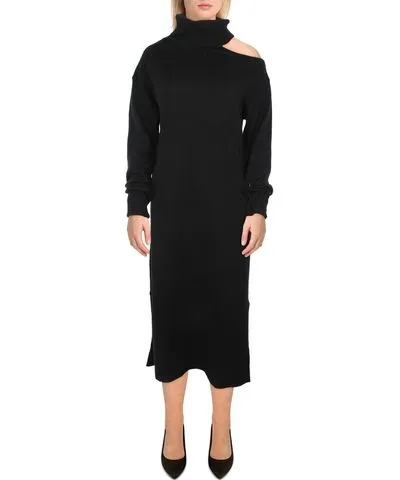 PAIGE Raundi Womens Wool Blend Cold Shoulder Sweaterdress