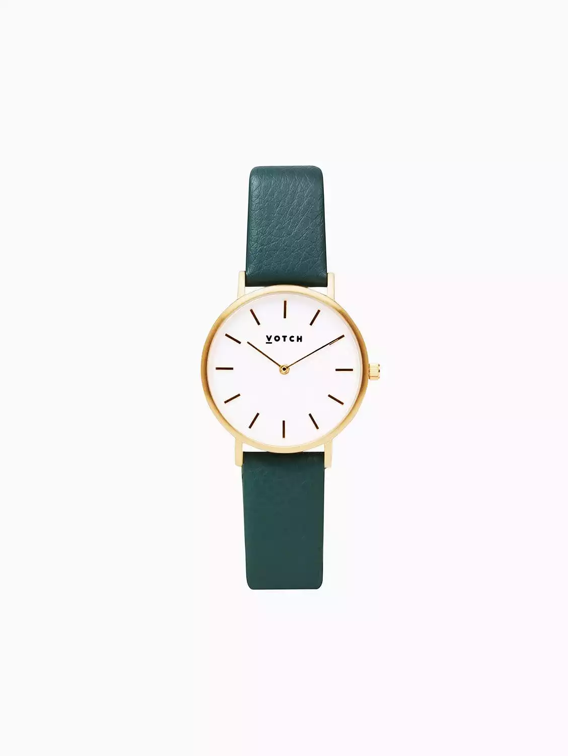 Petite Watch with Gold & White Dial | Juniper Vegan Leather Strap