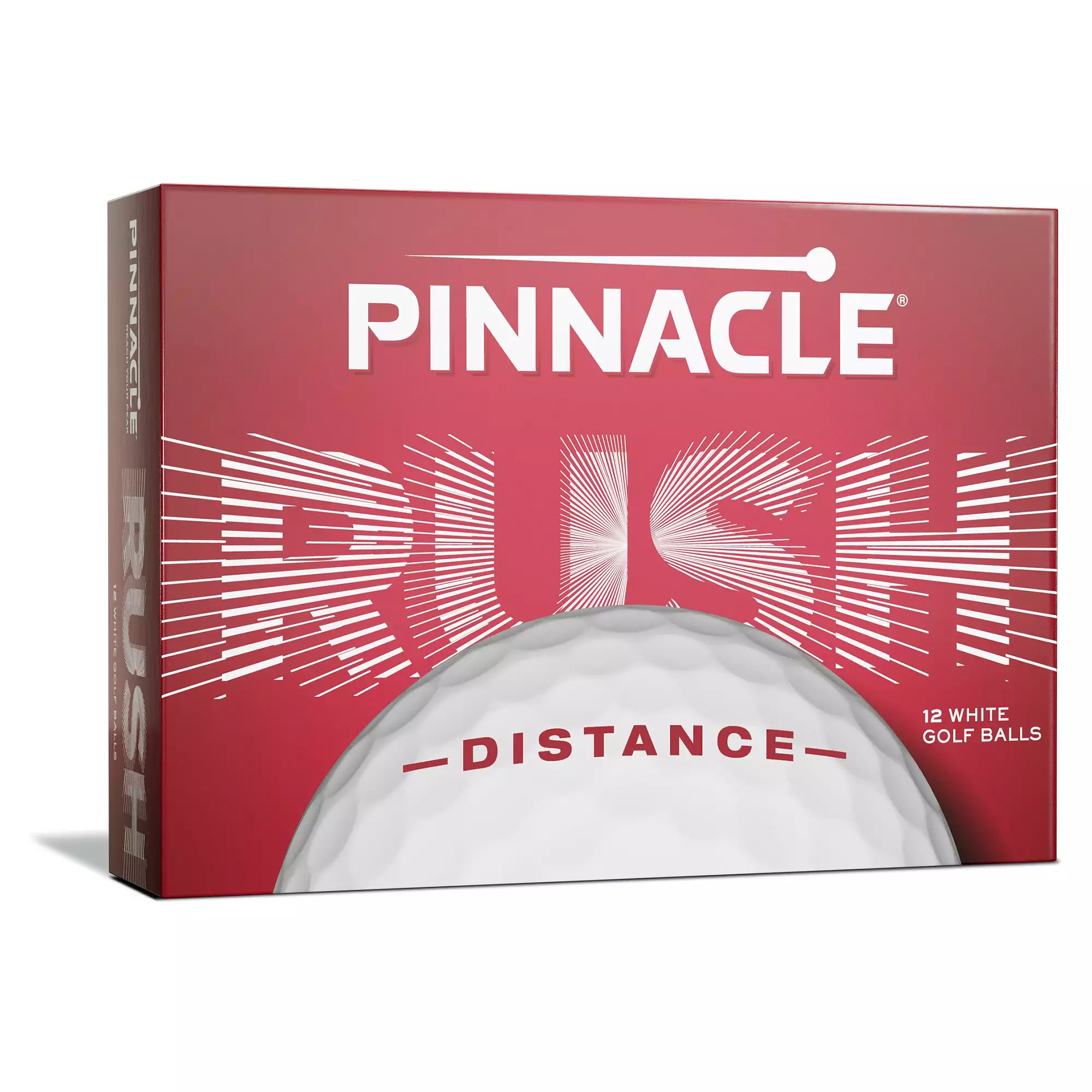 Pinnacle Rush Printed Golf Ball - White