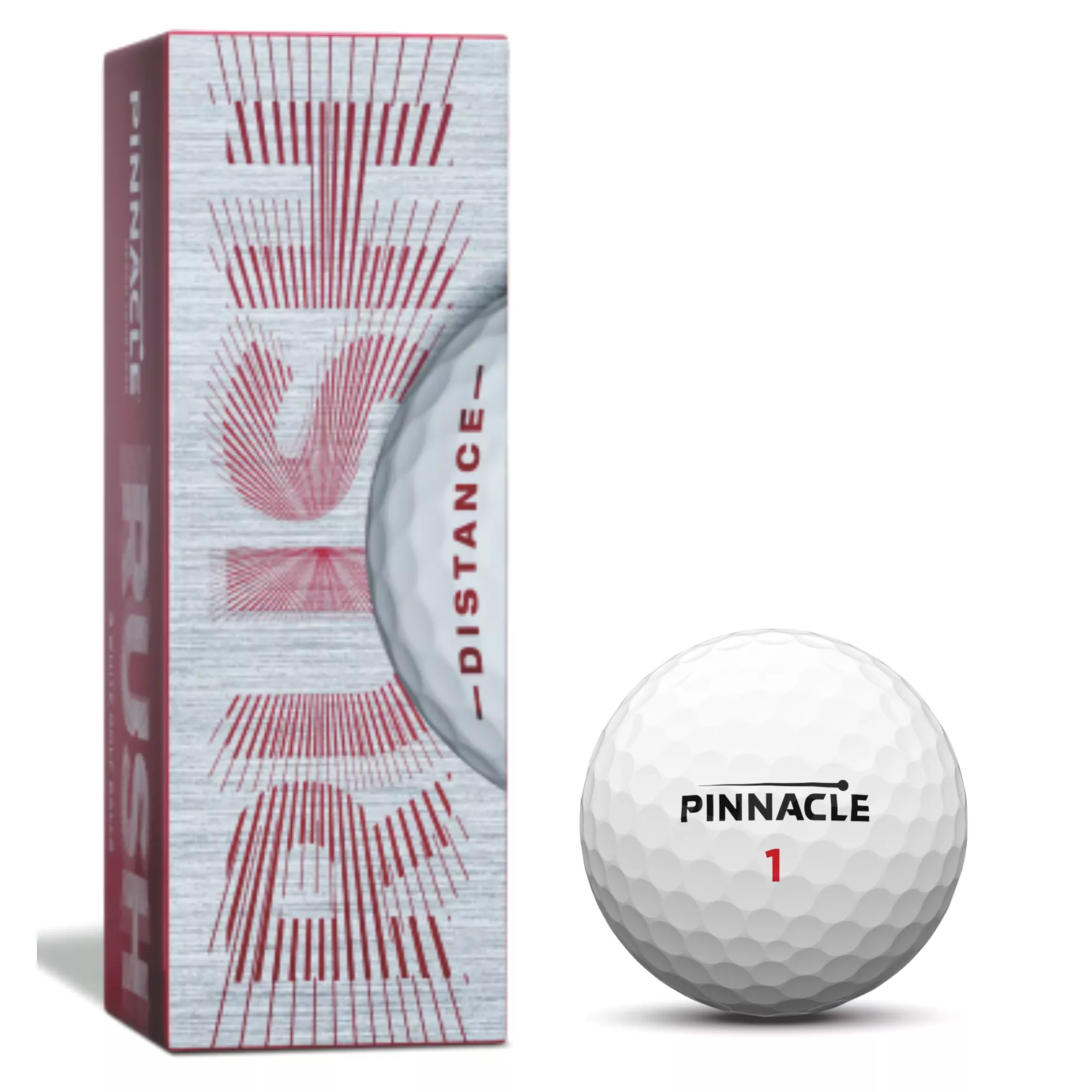 Pinnacle Rush Printed Golf Ball - White