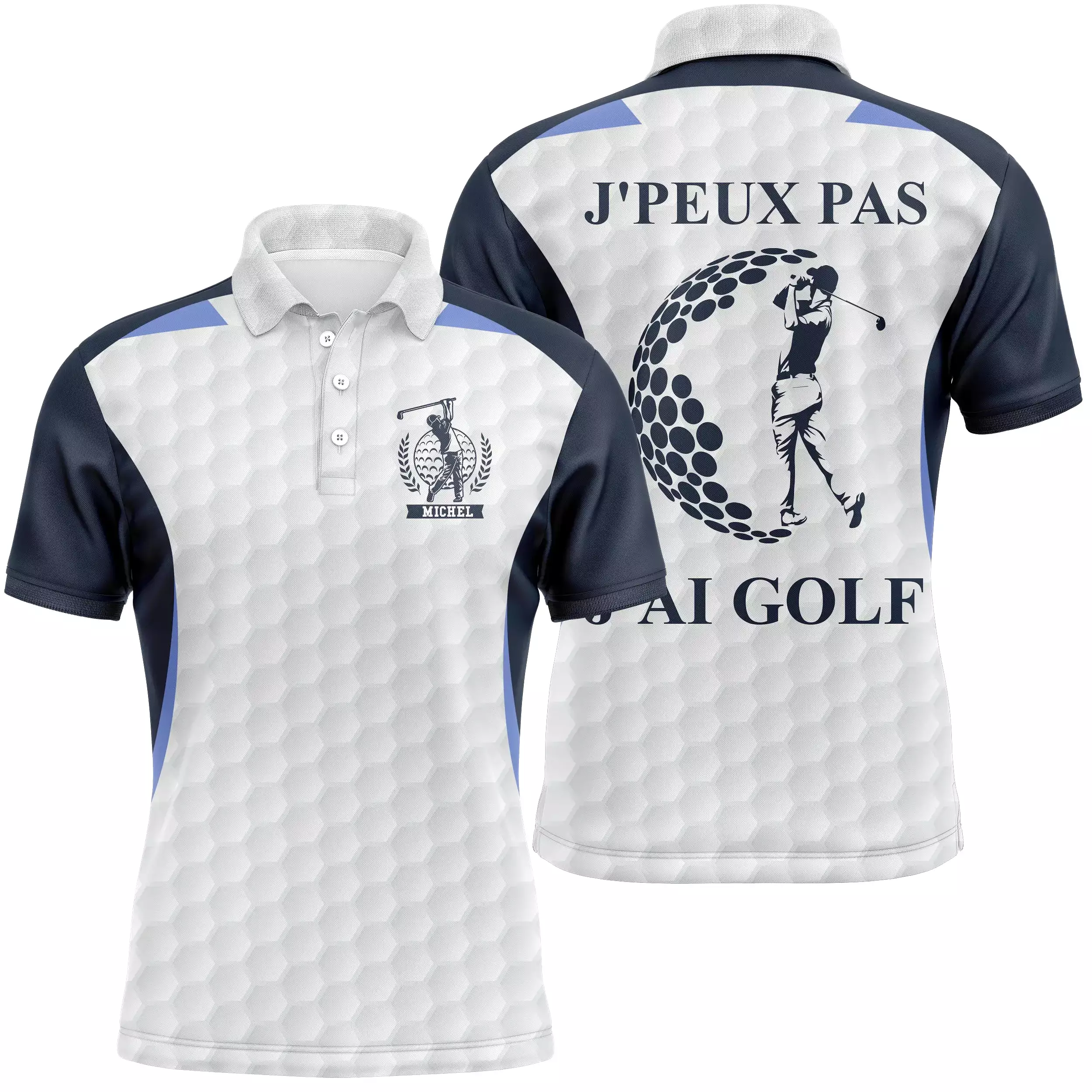 Polo de Golf, Cadeau Personnalisé Golfeur, Golfeuse, Polo à Séchage Rapide Homme Femme, J'peux Pas, J'ai Golf - CTS17052216