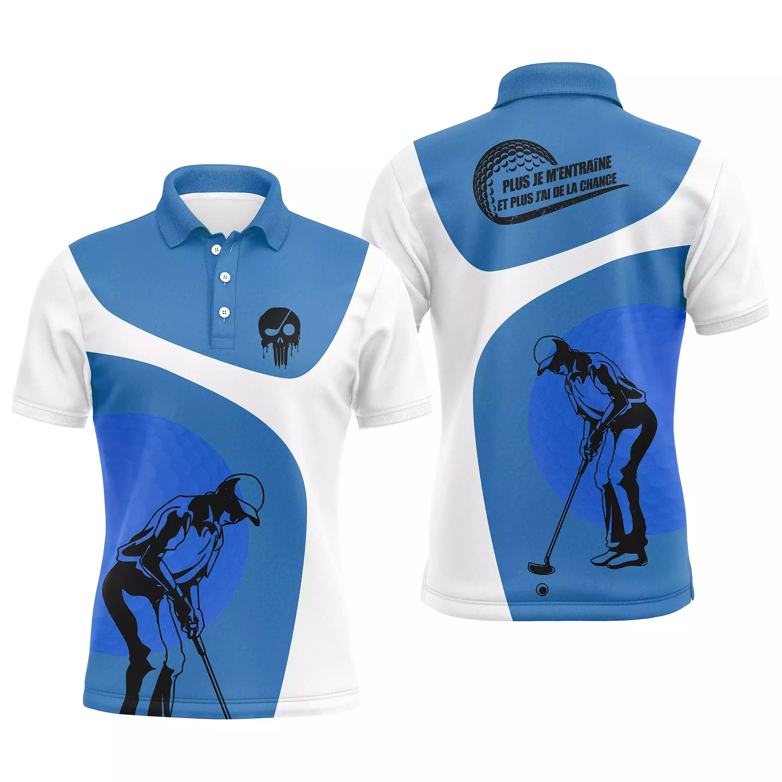 Polo à Séchage Rapide pour Fan de Golf, Golfeur, Golfeuse, Polo de Sport Homme Femme, Polo Shirts de Golf, Cadeau Original Golfe