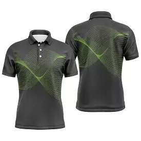 Polo à Séchage Rapide pour Fan de Golf, Golfeur, Golfeuse, Vêtement de Sport Homme Femme, Polo d'té Couleur Noir - CTS13052208-2