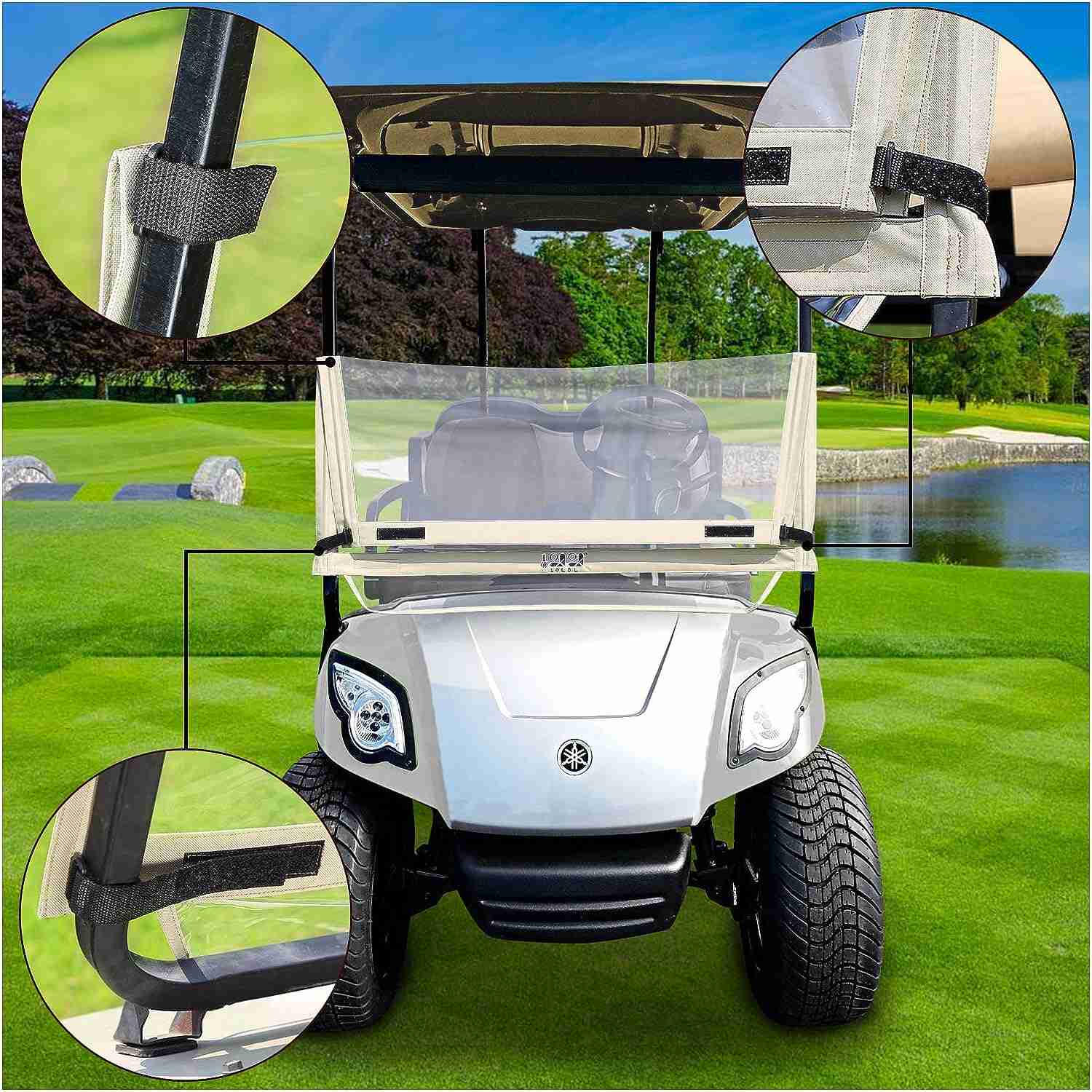 Portable Windshield Fits Yamaha Golf Cart G29 Drive 2007-2016 - 10L0L