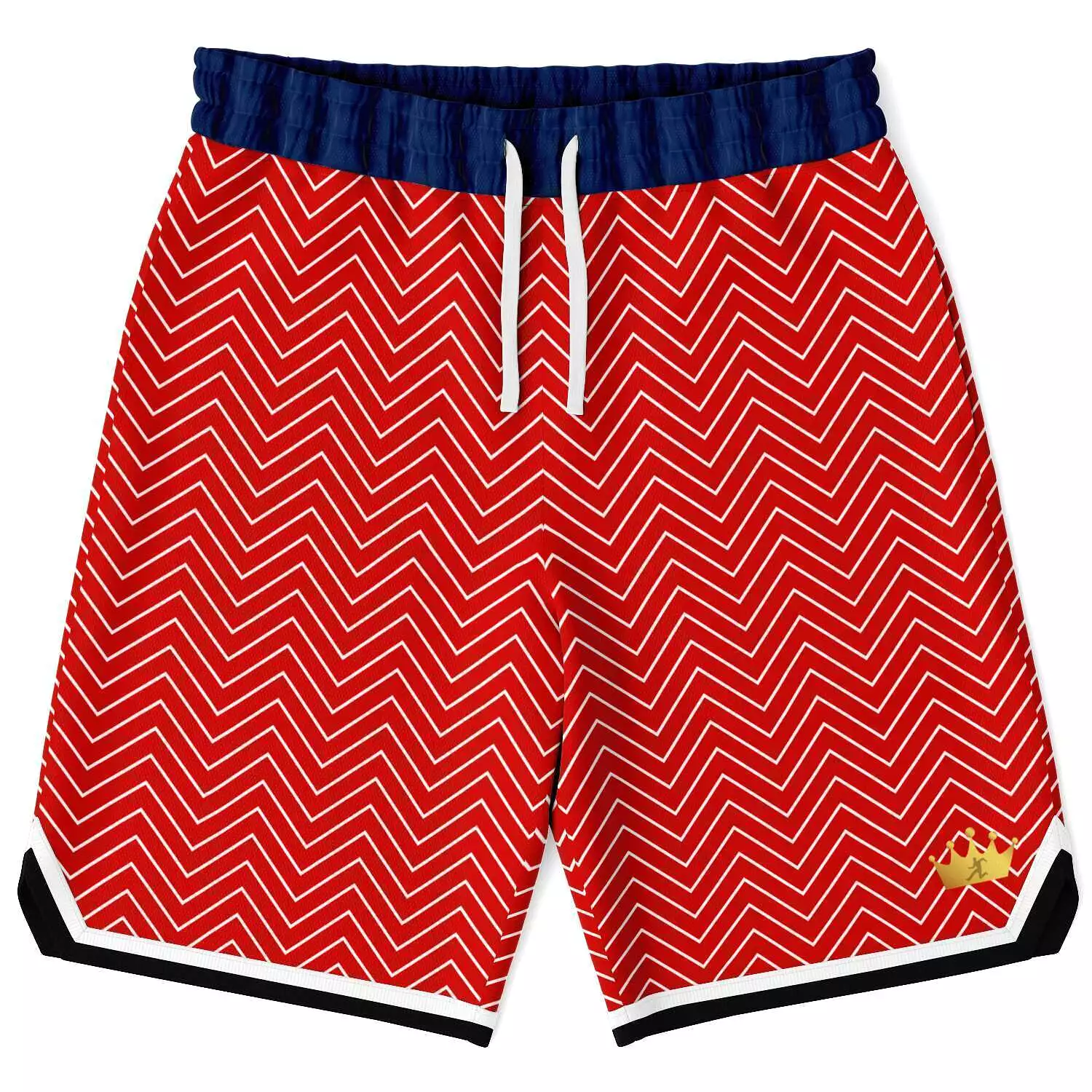 Red Par 4 Unisex Basketball Shorts