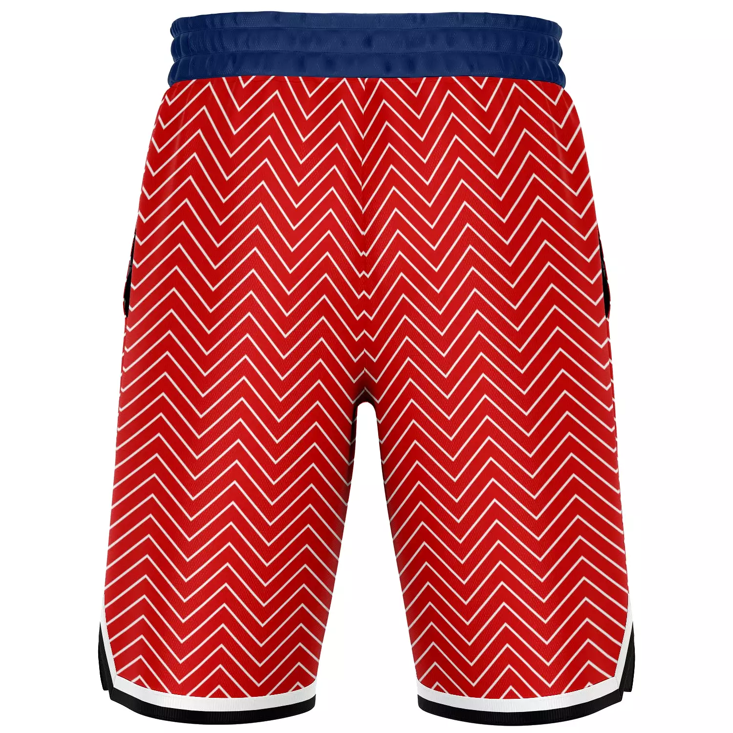 Red Par 4 Unisex Basketball Shorts