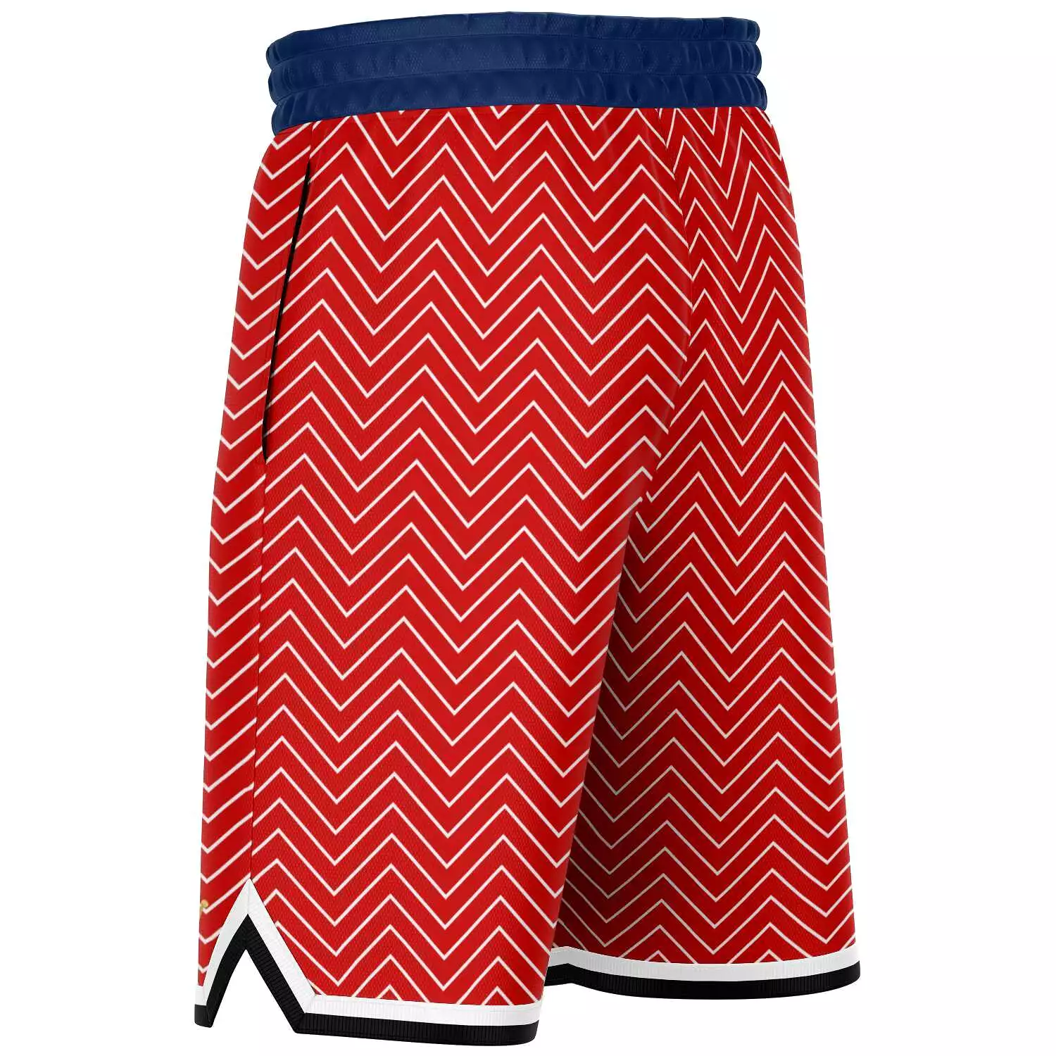 Red Par 4 Unisex Basketball Shorts