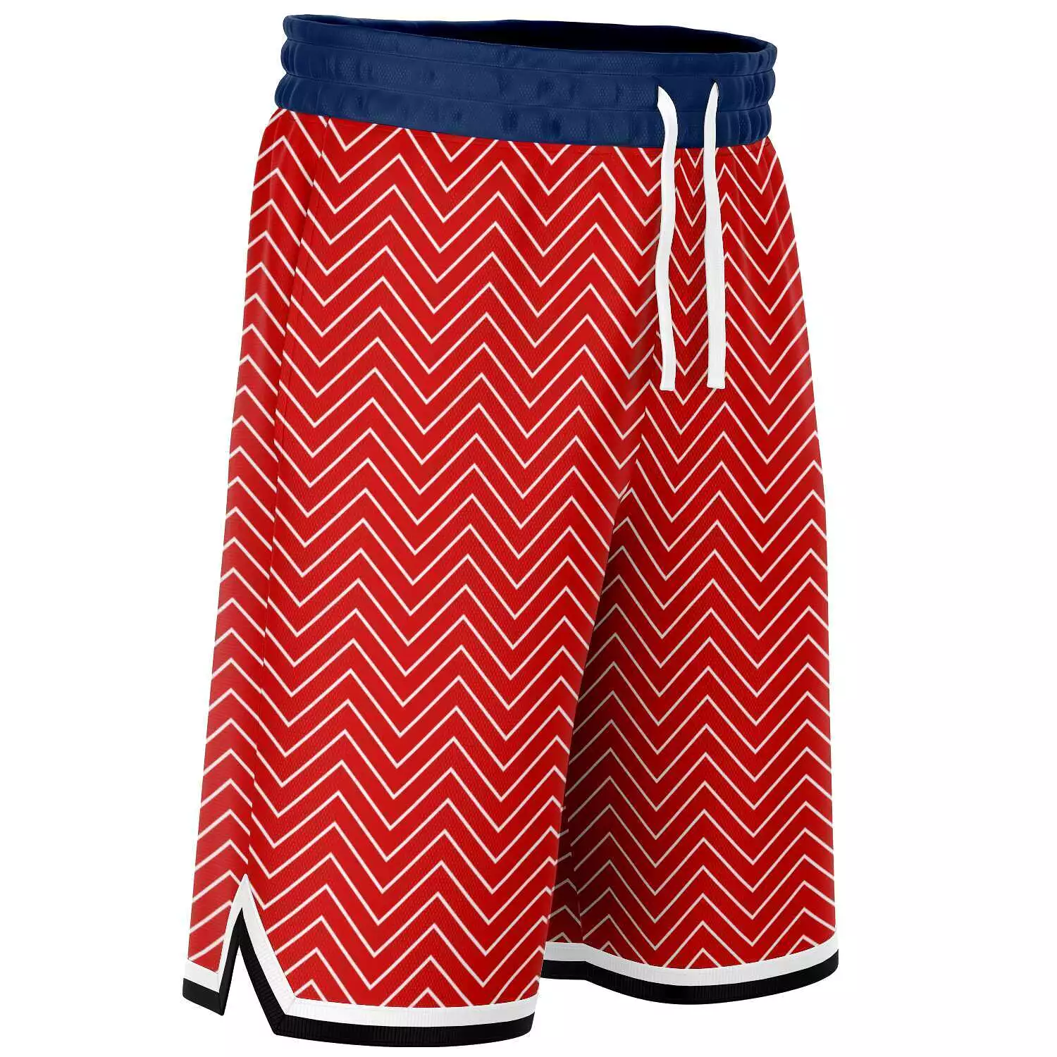 Red Par 4 Unisex Basketball Shorts