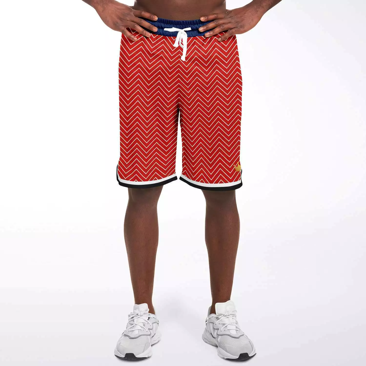 Red Par 4 Unisex Basketball Shorts