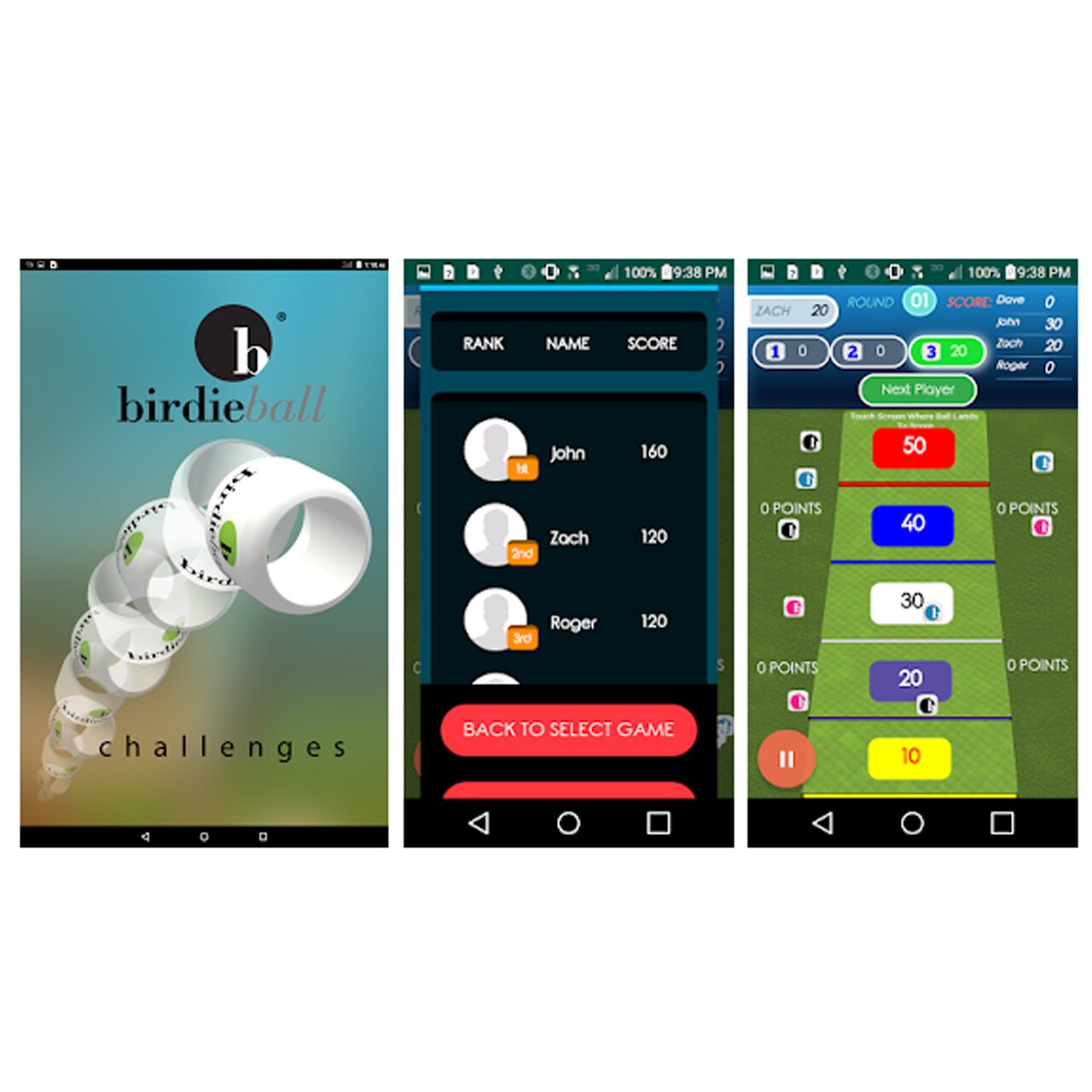 Road Game Grid + Touch Screen Scoring App - Golf Entertainment... Anywhere!