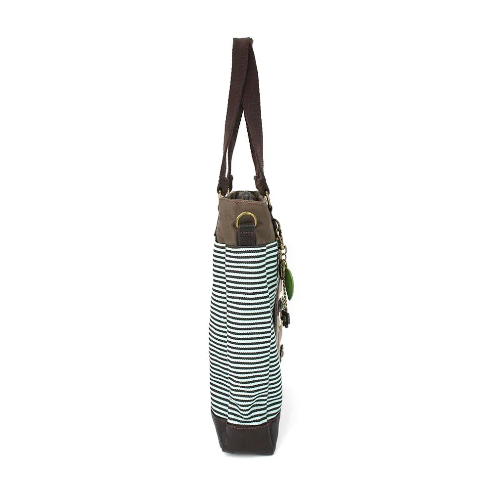 Sloth Work Tote in Blue Stripe