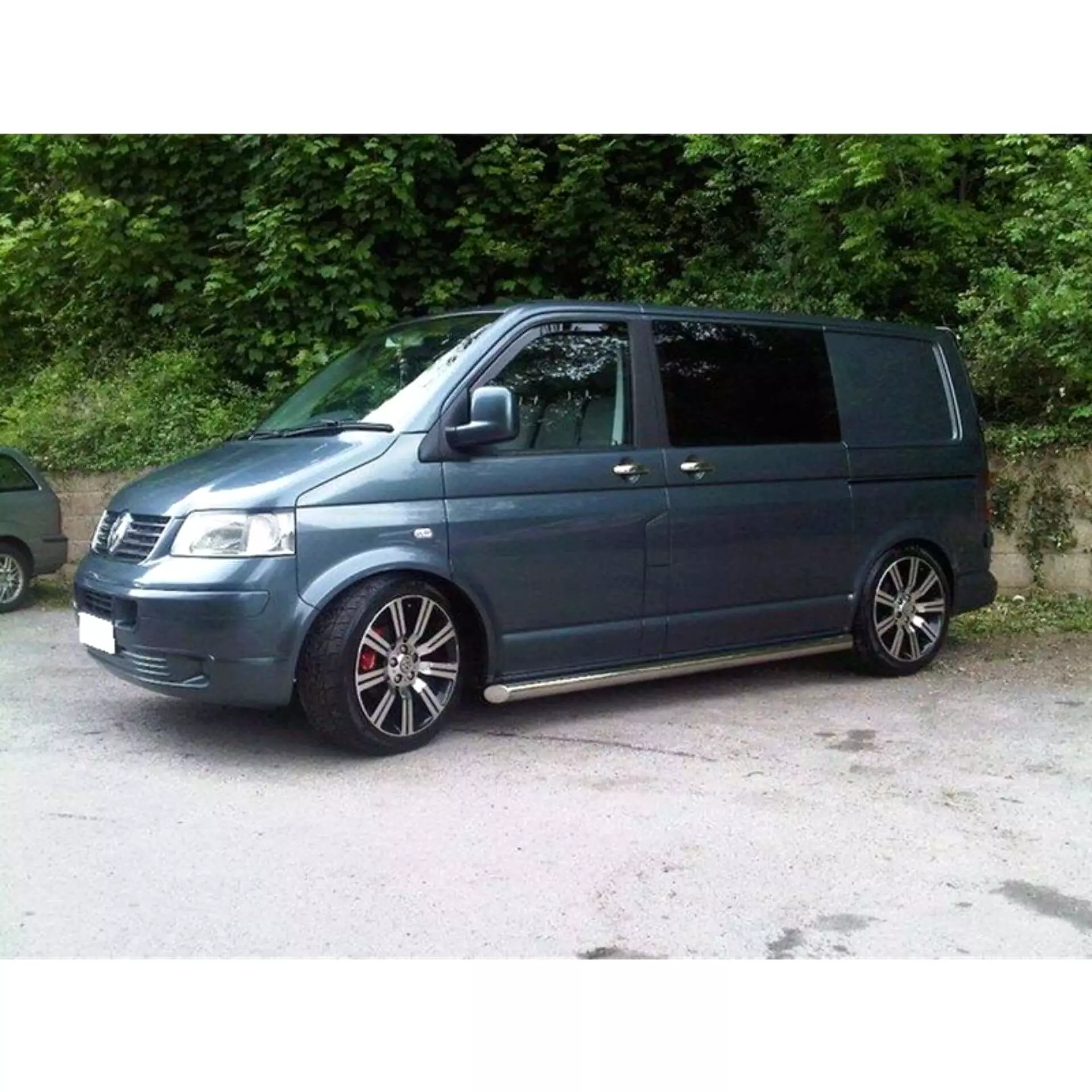 Stainless Steel Side Bars for Volkswagen Transporter T5 SWB