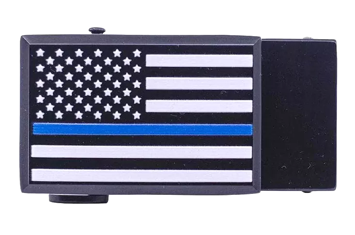 Thin Blue Line Go-In Golf Buckle, Fits 1 3/8 Straps