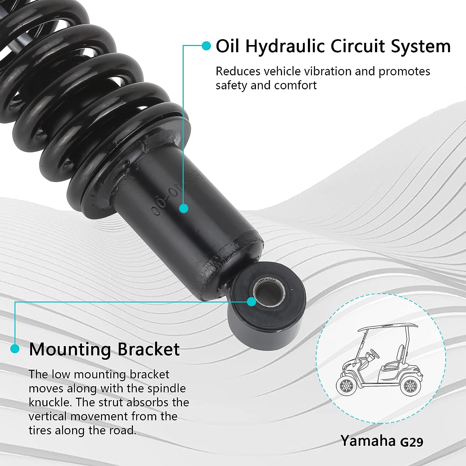 Upgrade your Yamaha golf cart suspension with heavy-duty golf cart shocks - 10L0L