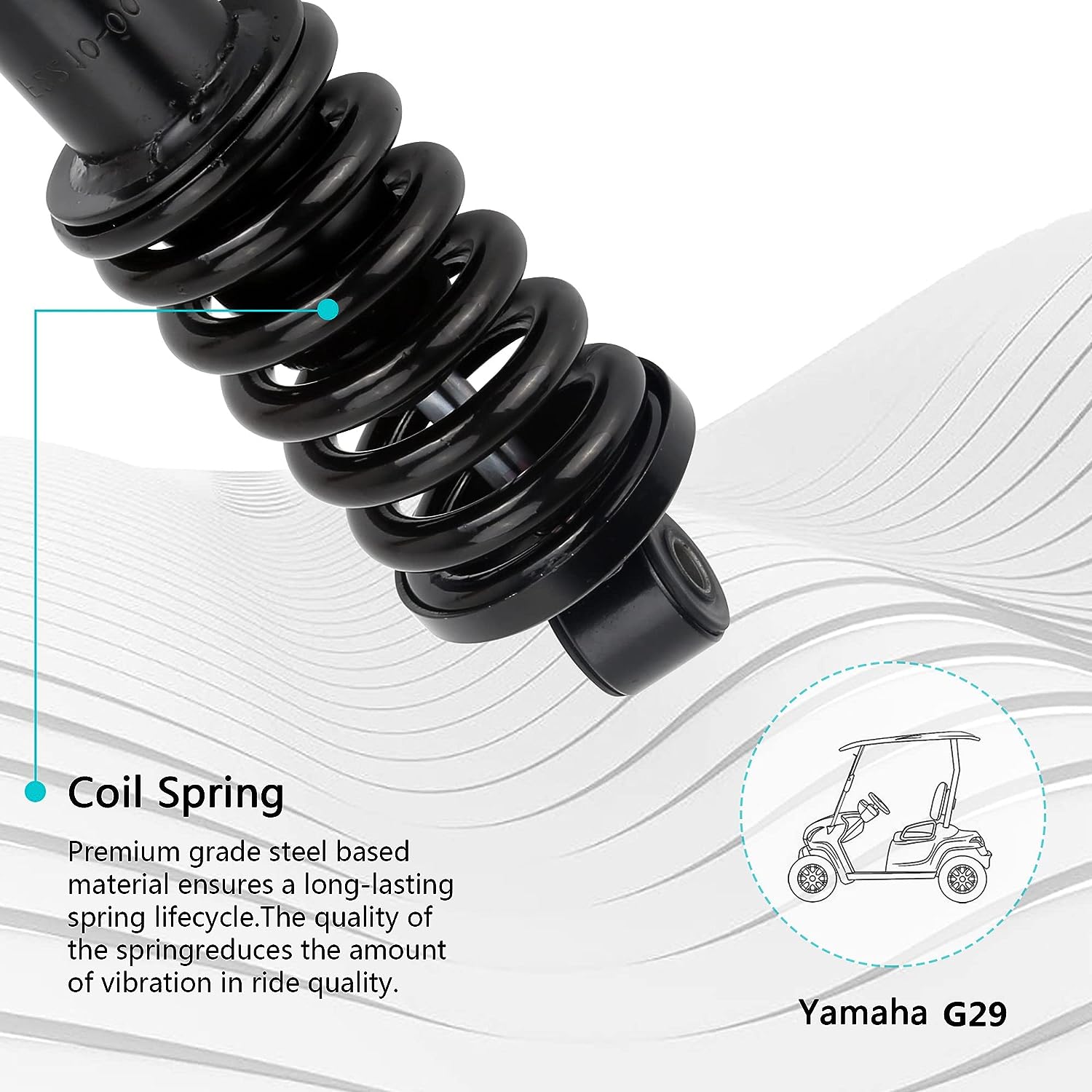 Upgrade your Yamaha golf cart suspension with heavy-duty golf cart shocks - 10L0L