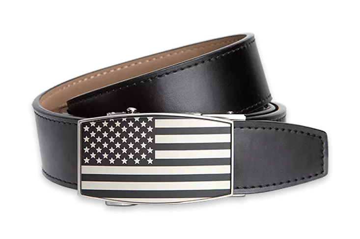 USA Flag Black Aston Black, 1 3/8 Strap, Golf Belt