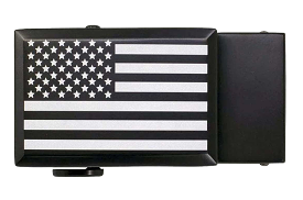 USA Flag Black Go-In Golf Buckle, Fits 1 3/8 Straps