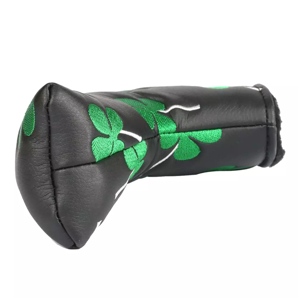 Volf Golf Black Synthetic Leather Shamrock Putter Cover