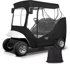 Waterproof Golf Cart Covers for EZGO TXT RXV Portable Golf Cart Enclosure - 10L0L