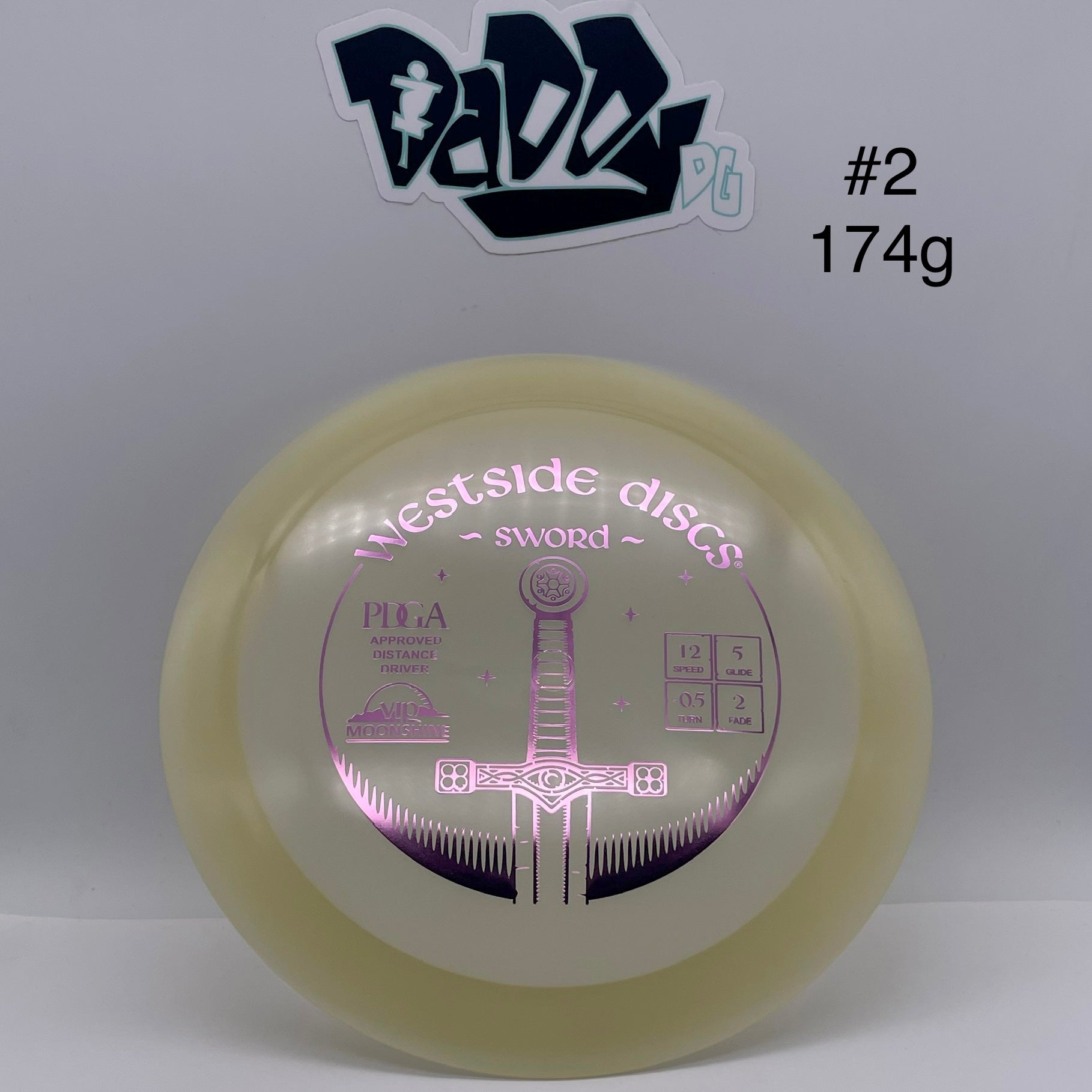 Westside Discs VIP Moonshine Glow Sword Distance Driver