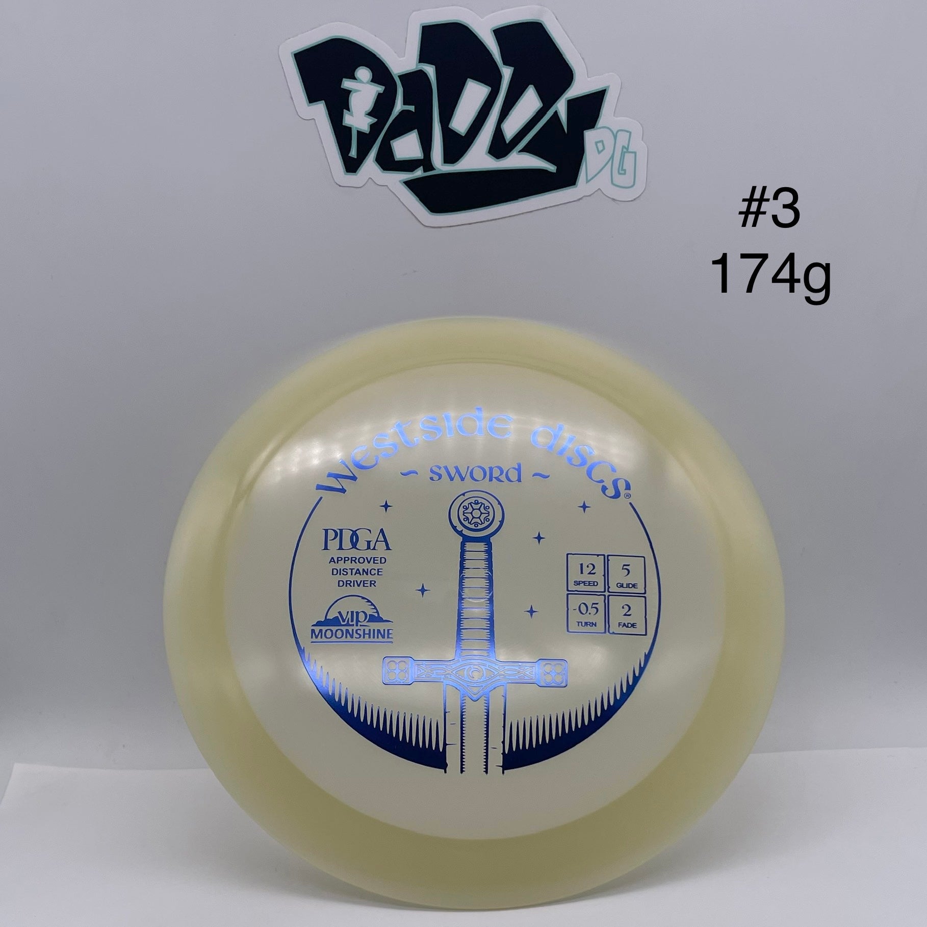 Westside Discs VIP Moonshine Glow Sword Distance Driver