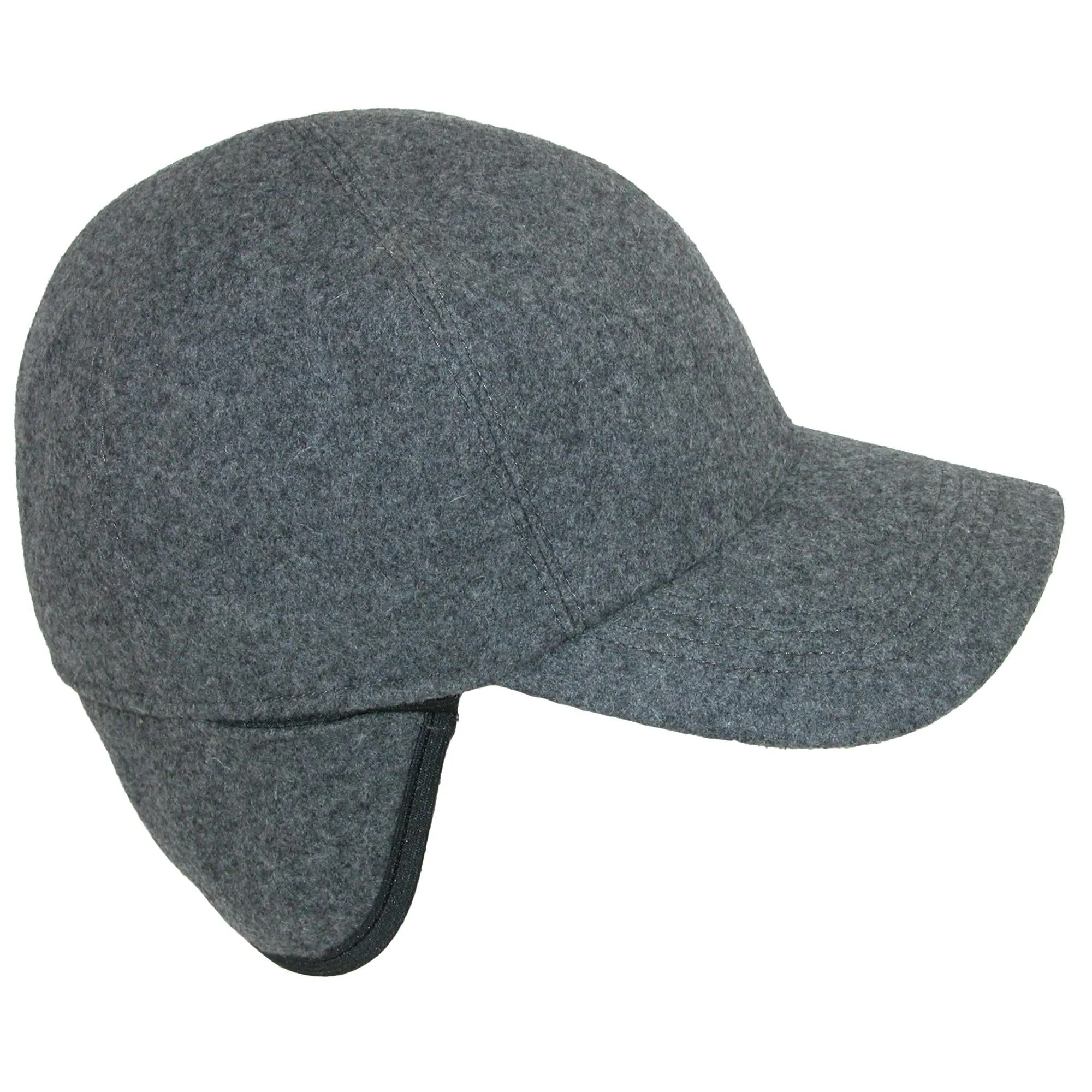 Wigens Men's Wool Baseball Cap with Earflaps